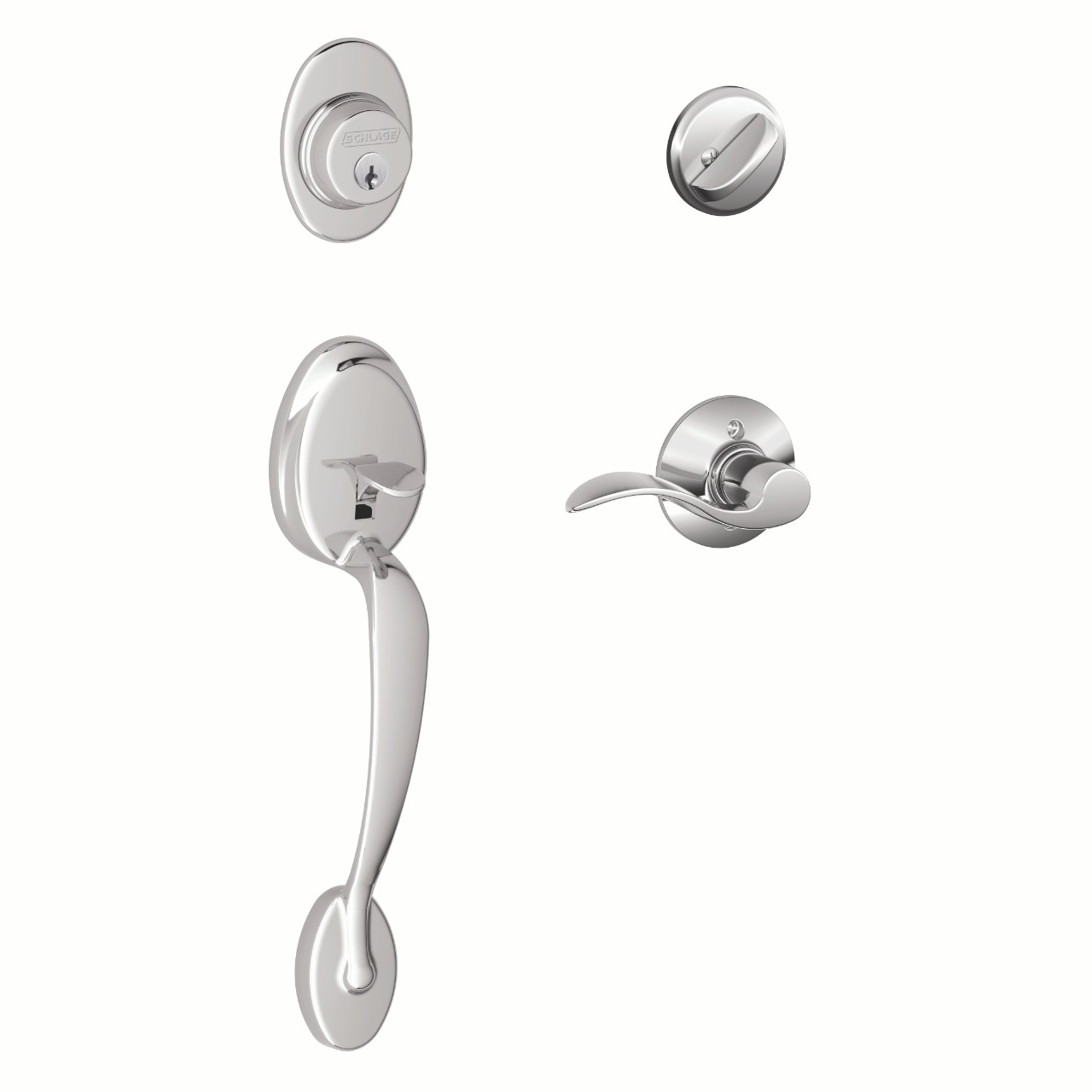 Single Cylinder Handleset and Accent Lever