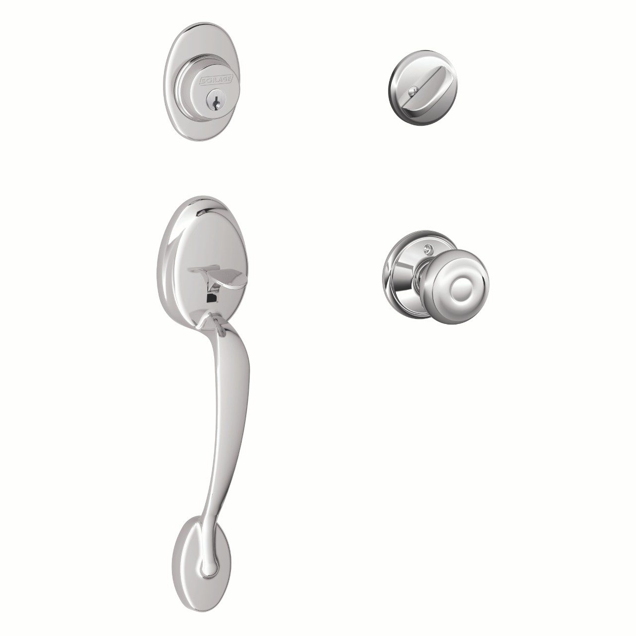 Single Cylinder Handleset and Georgian Knob