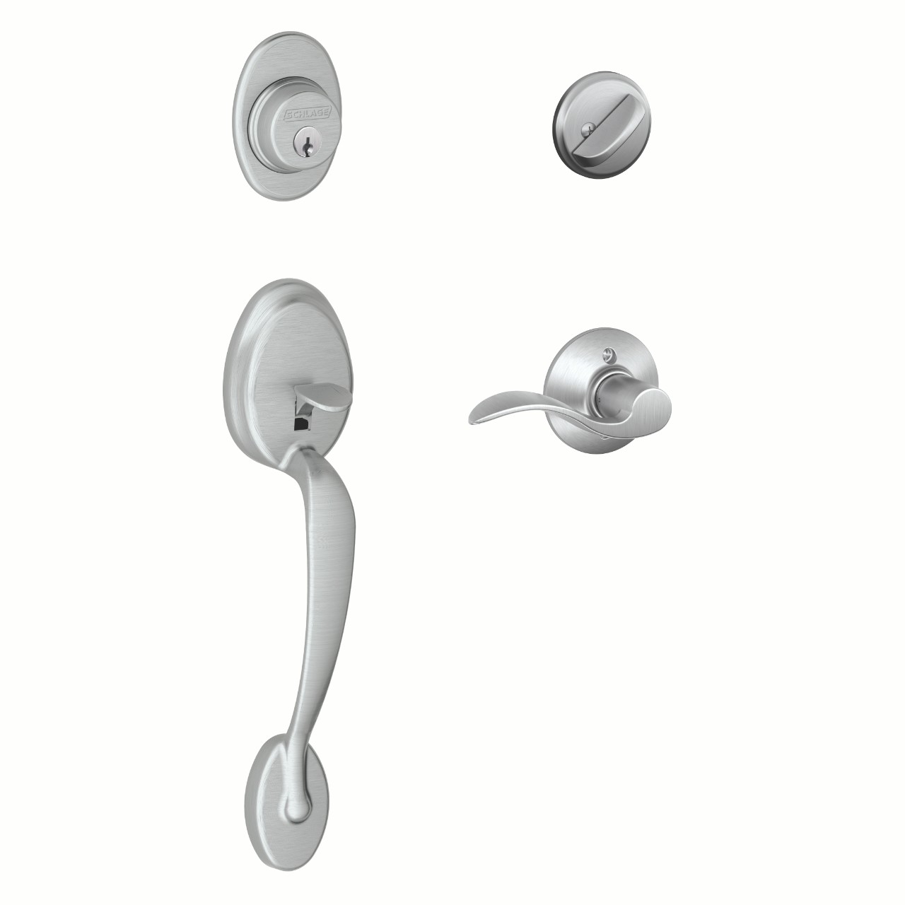 Single Cylinder Handleset and Accent Lever