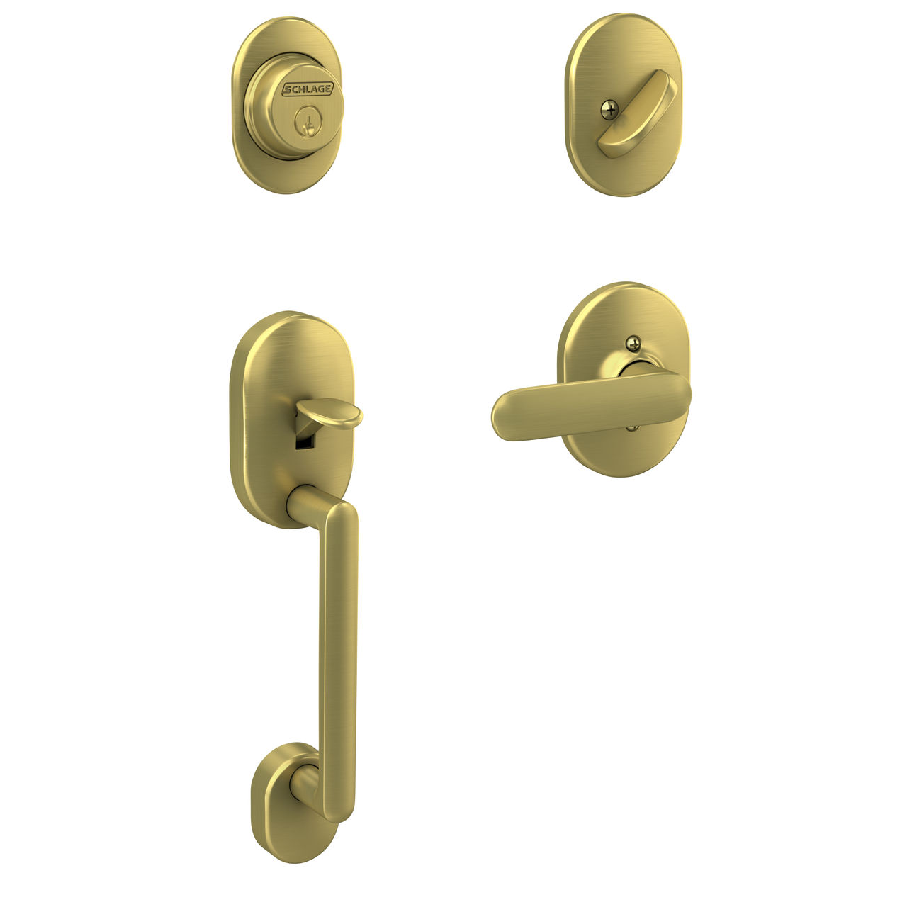 Inactive Handleset and Davlin Lever with Remsen Trim