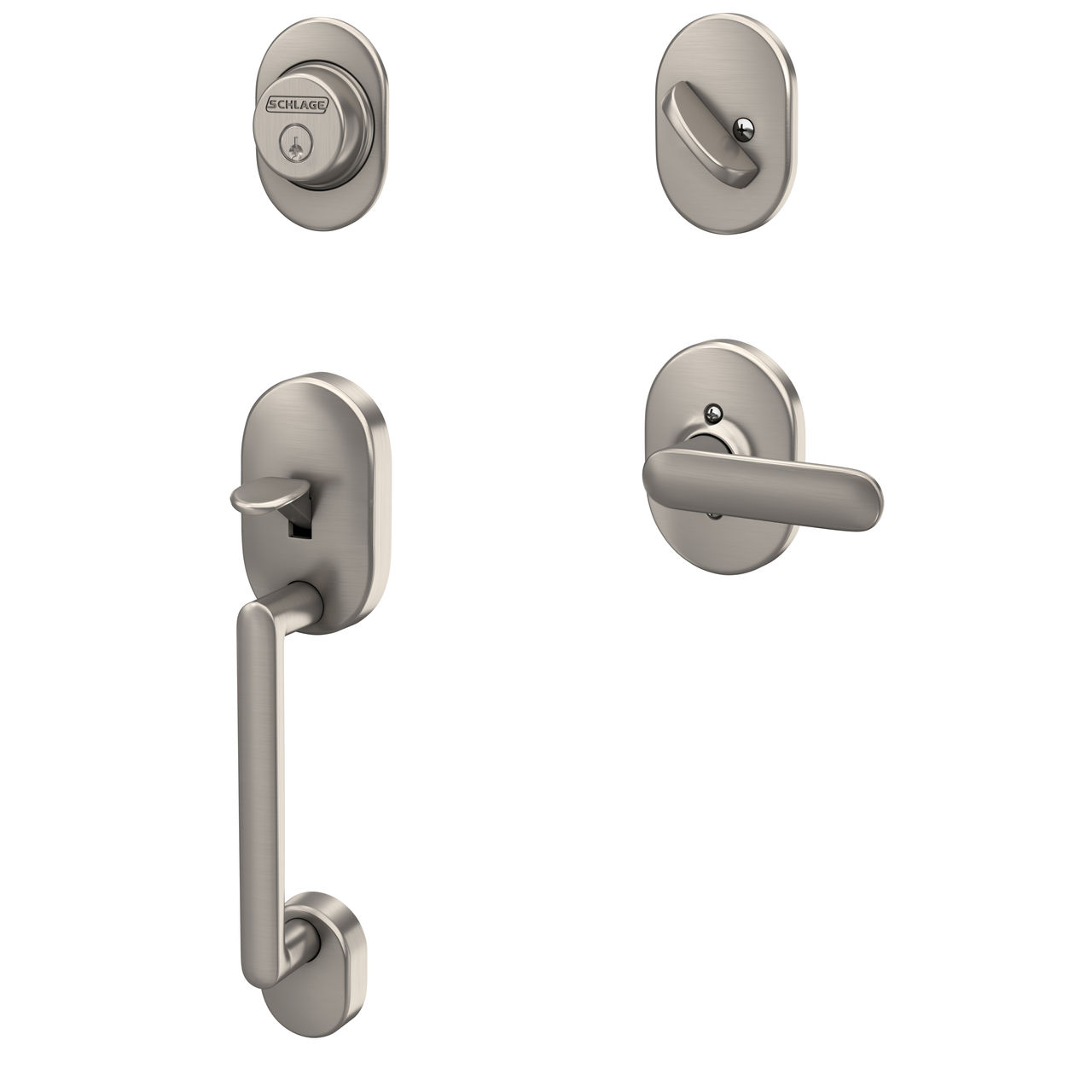 Inactive Handleset and Davlin Lever with Remsen Trim