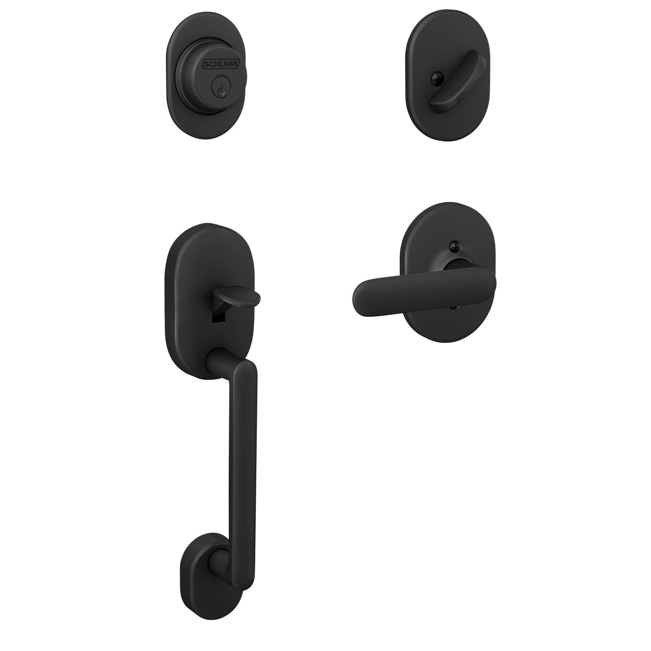 Inactive Handleset and Davlin Lever with Remsen Trim