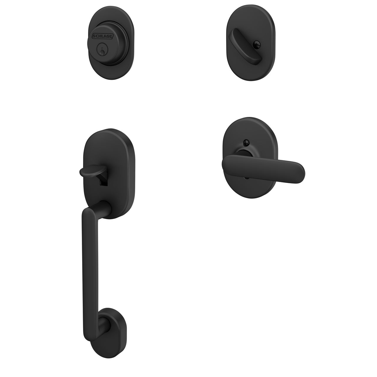 Inactive Handleset and Davlin Lever with Remsen Trim