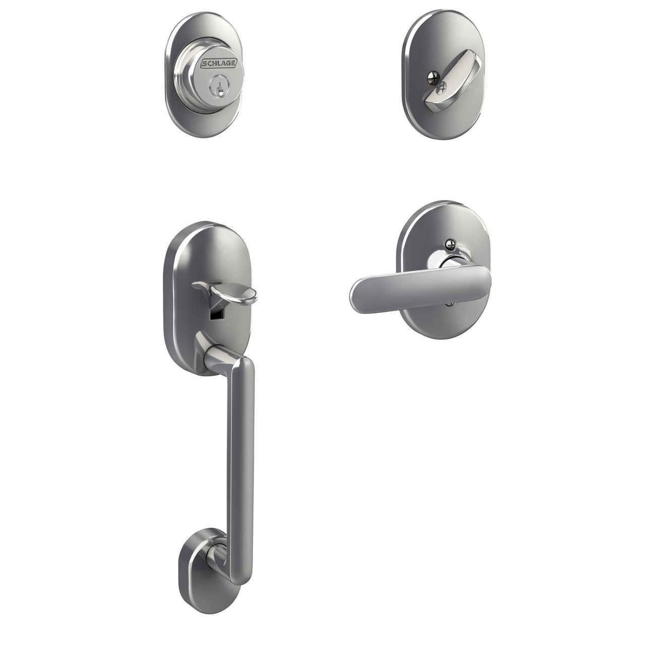 Inactive Handleset and Davlin Lever with Remsen Trim