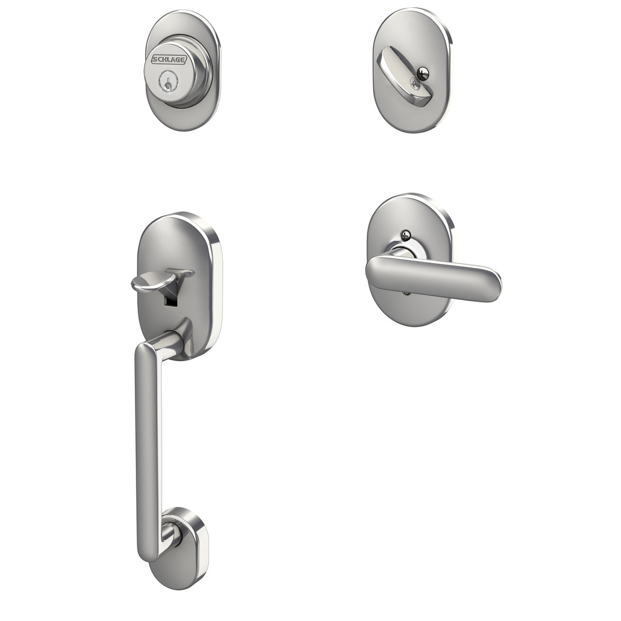Inactive Handleset and Davlin Lever with Remsen Trim
