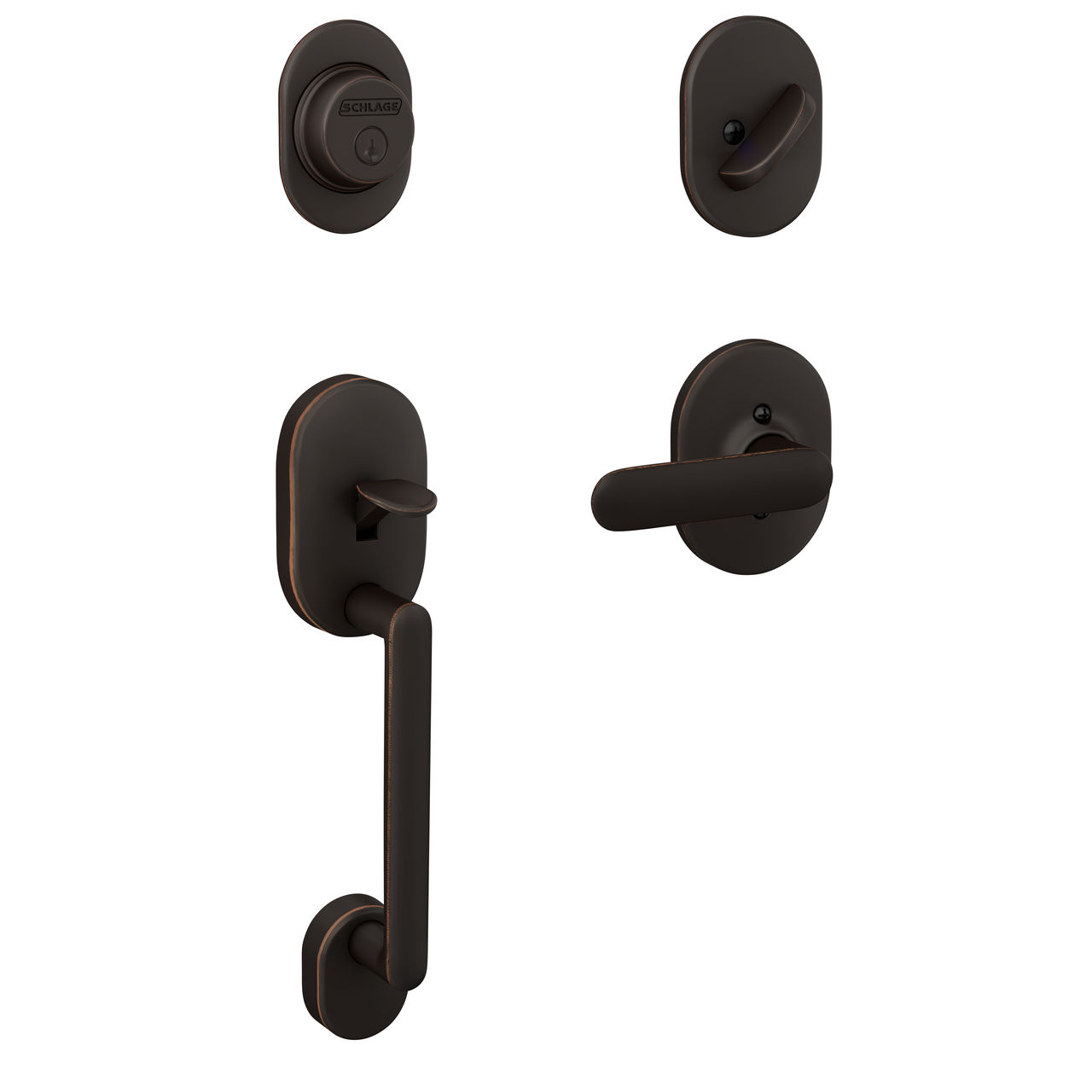 Inactive Handleset and Davlin Lever with Remsen Trim
