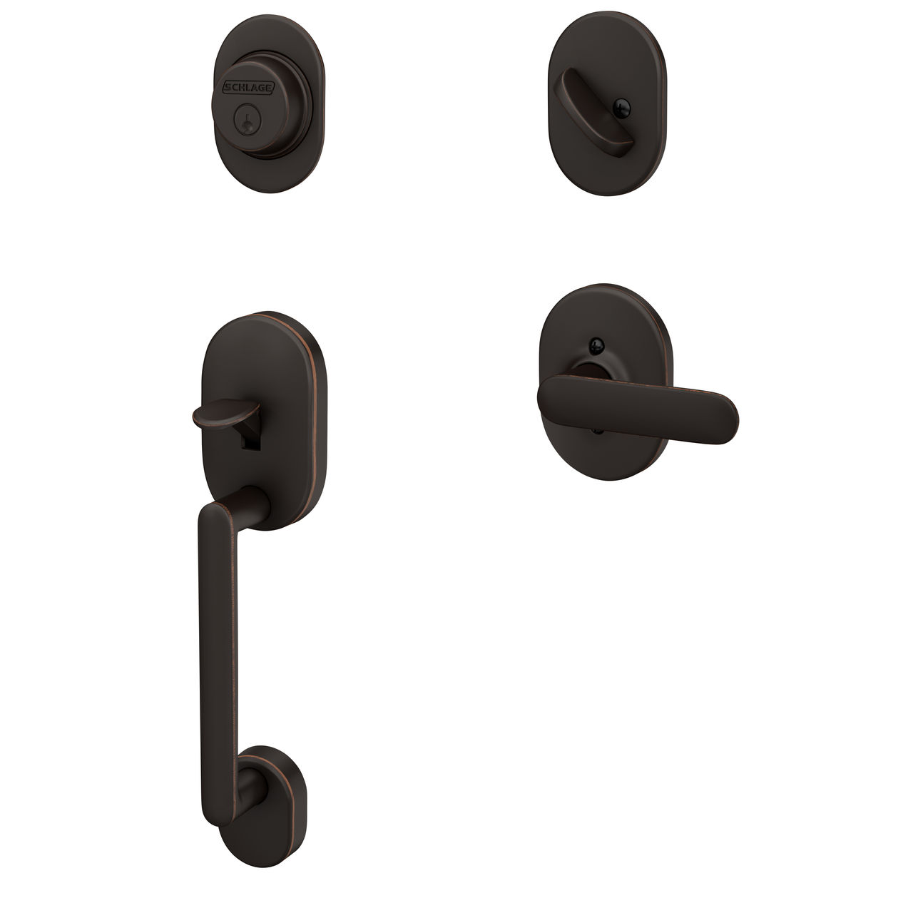 Inactive Handleset and Davlin Lever with Remsen Trim