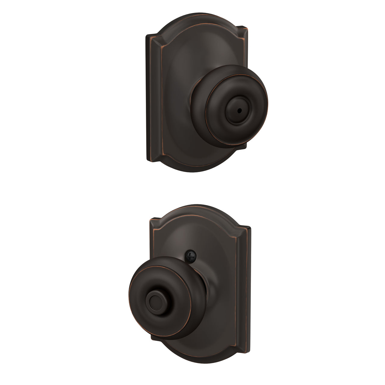 Georgian Knob Bed & Bath Lock