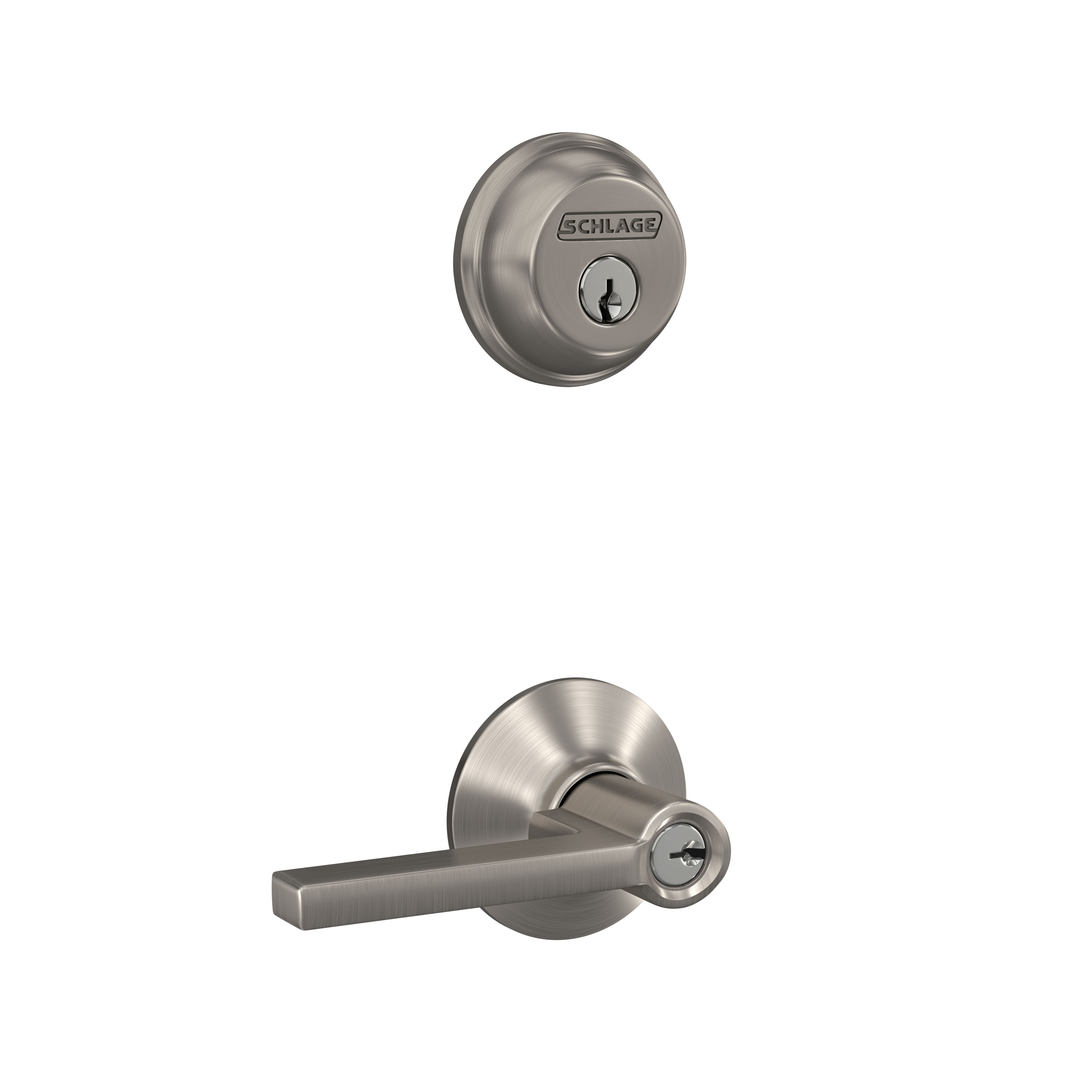 Single Cylinder Deadbolt and Latitude Lever Keyed Entry Lock