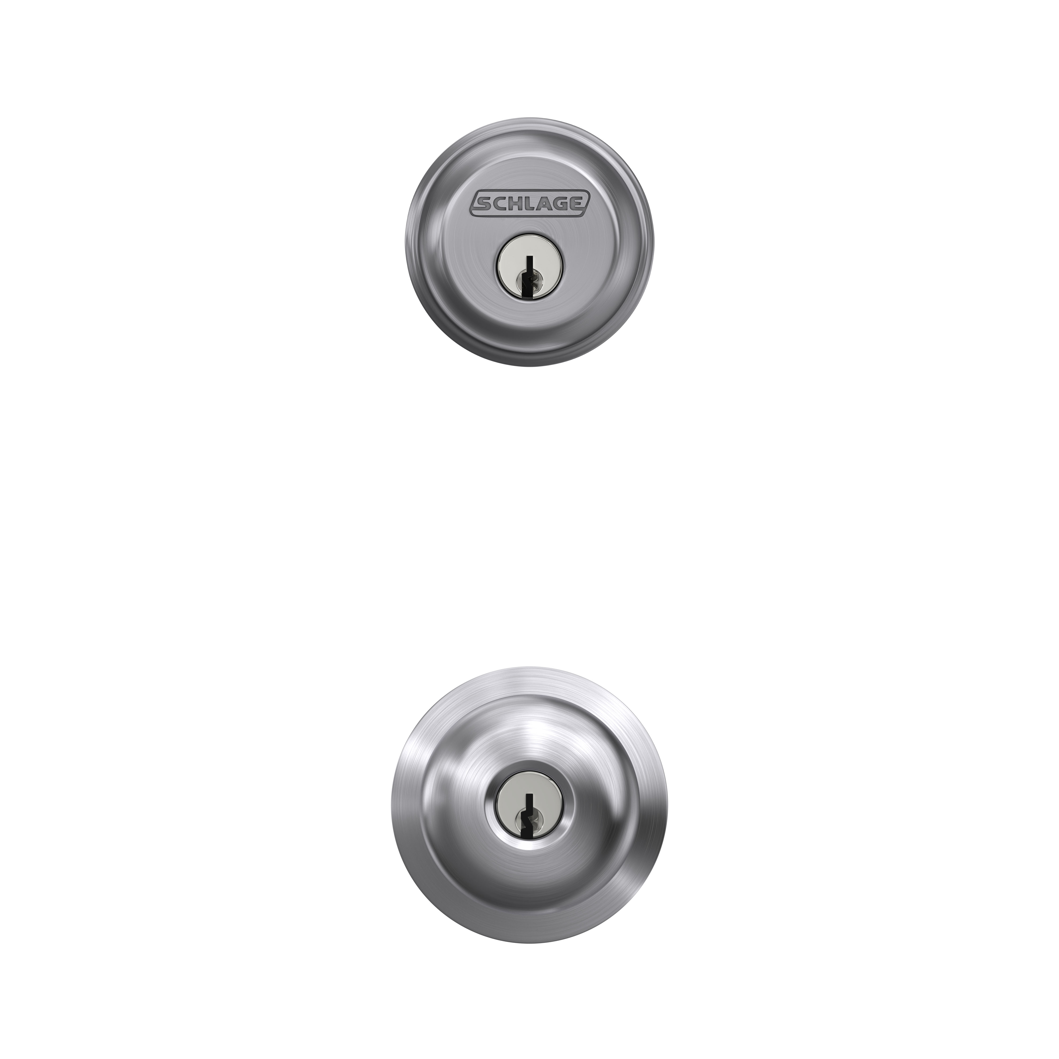 Single Cylinder Deadbolt and Plymouth Knob Keyed Entry Lock