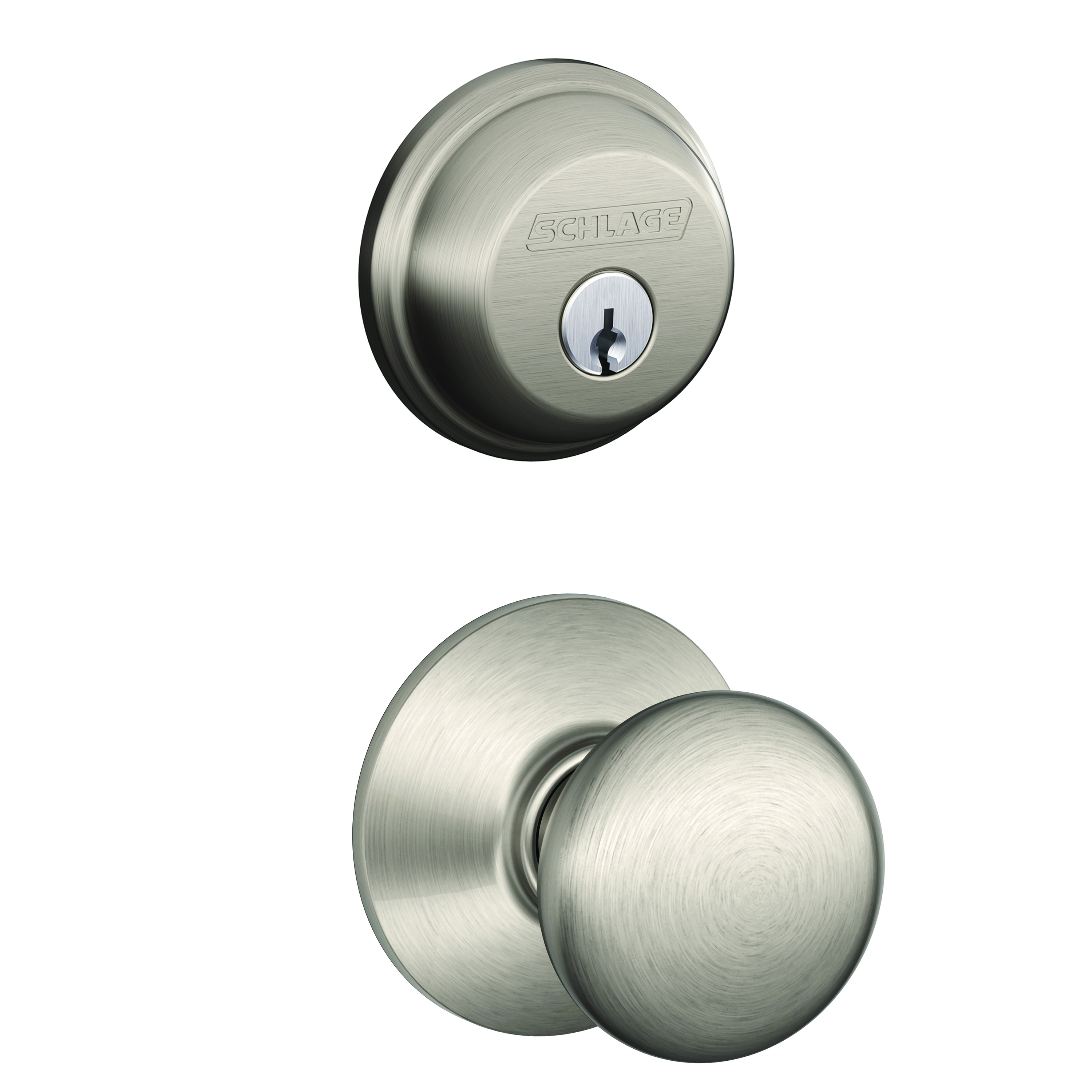 Single Cylinder Deadbolt and Plymouth Passage Knob