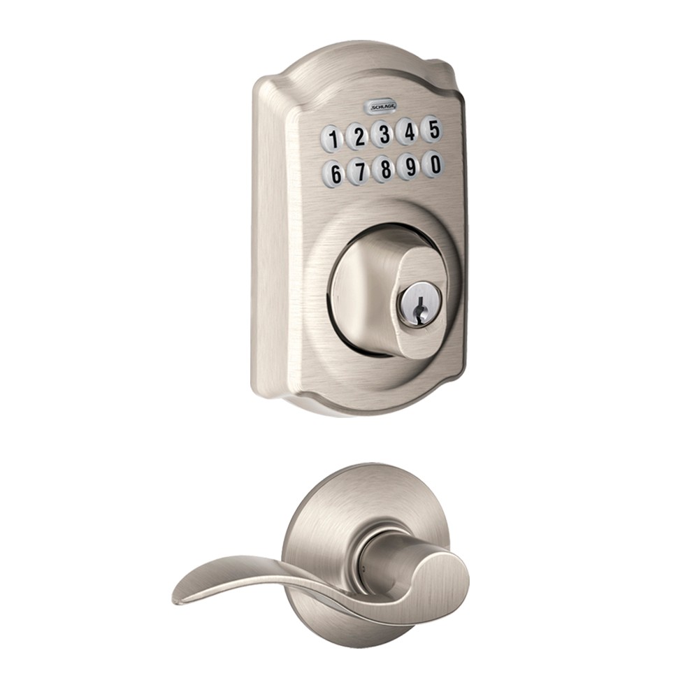 Keypad Deadbolt paired with Accent Passage Lever