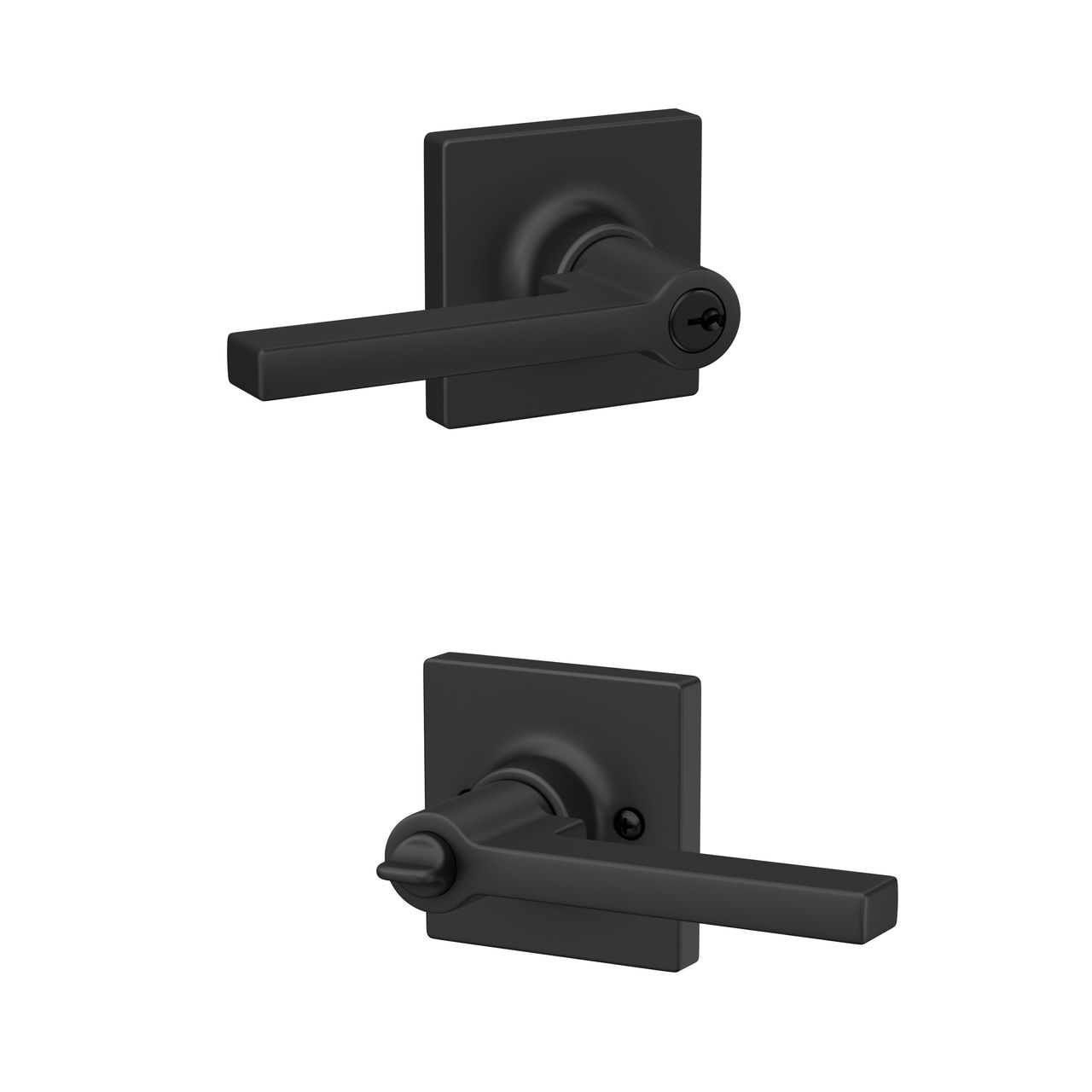 Schlage Home Essentials Hendrix Keyed Entry Door Lever with Crawley Trim