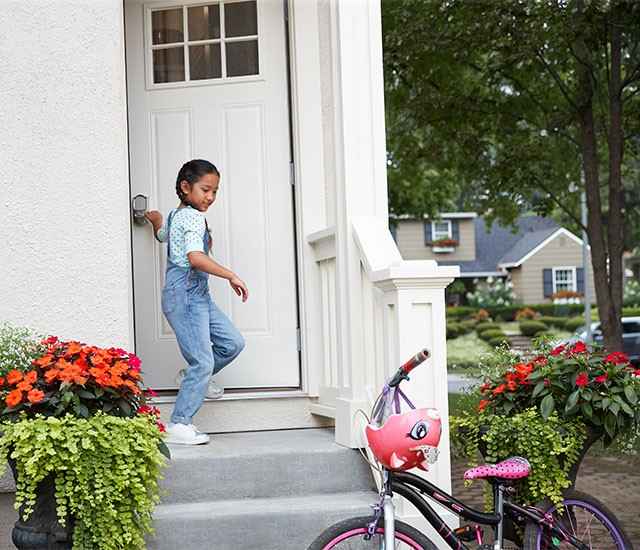 Child pulling smart lever door lock 