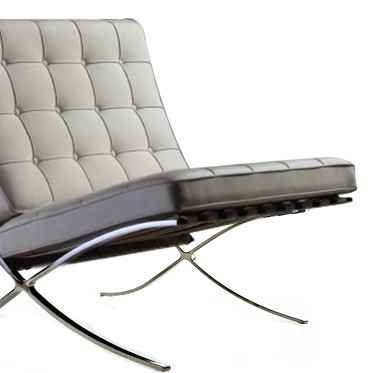 The Barcelona Chair is a brilliant example of mid-century modern contours and angles.